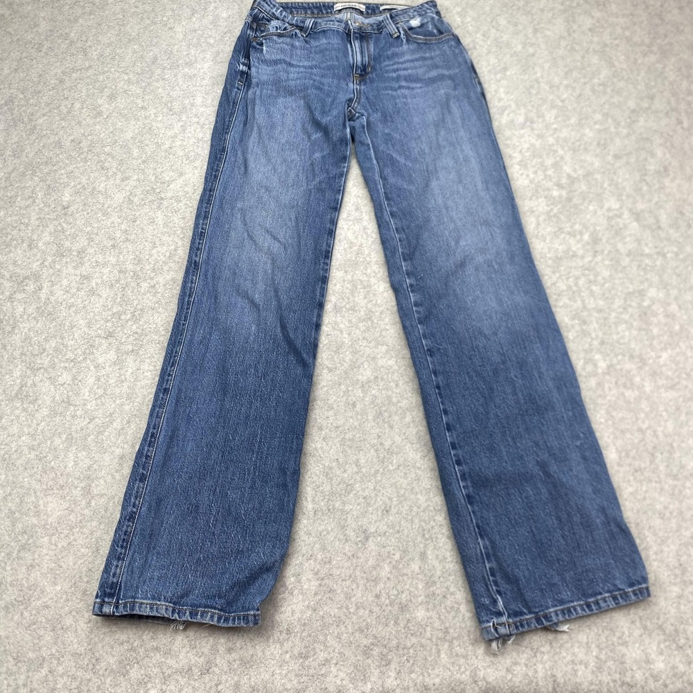 Guess Sexy Straight Jeans Womens 25x32 (26x32) Blue Mid Rise Straight Stretch